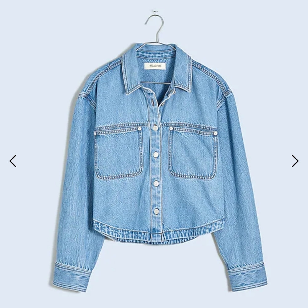 SOLD-OUT denim crop shirt